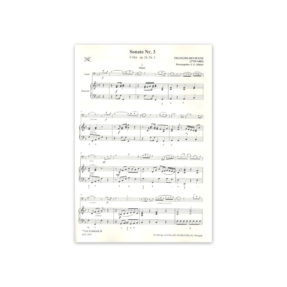 Devienne, Sonate op.24/3 F-Dur View 1