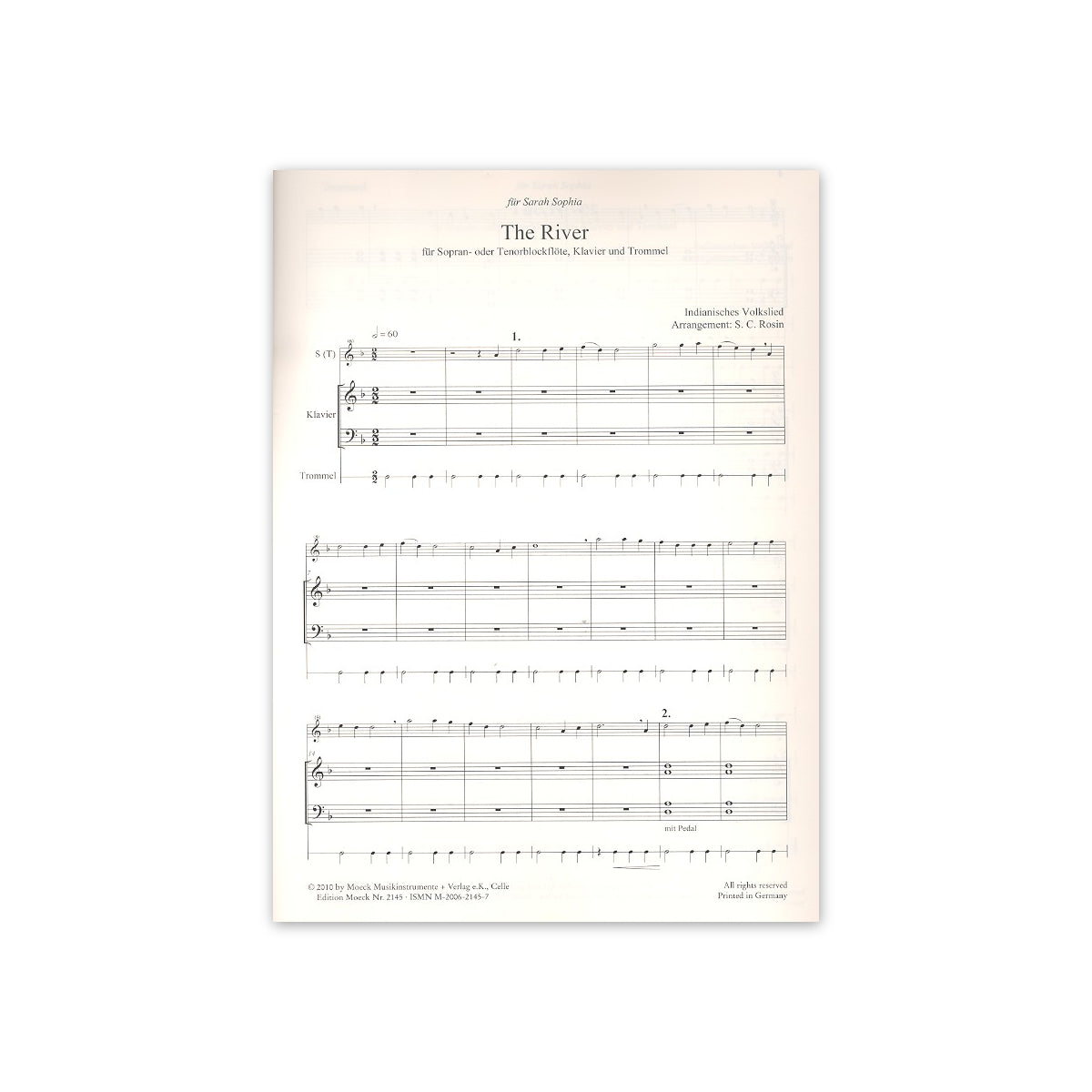 Rosin, The River - C-Blfl.,Klavier, Trommel View 1
