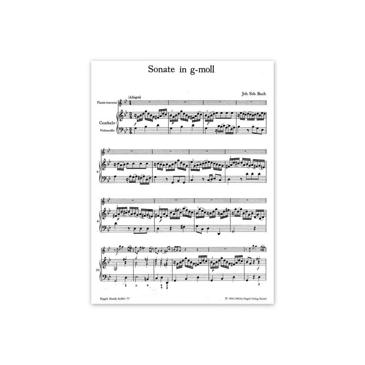 Bach, Sonate g-Moll BWV1020 View 1