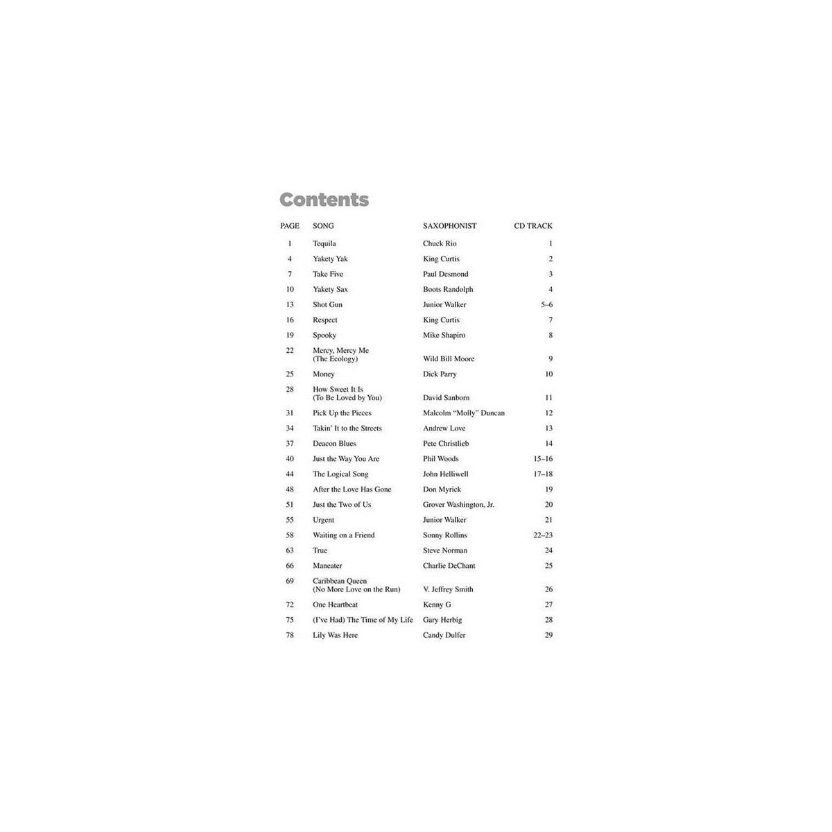25 Great Sax Solos View 1