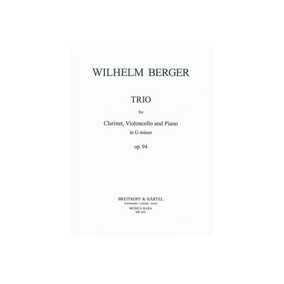 Berger, Trio g-moll op.94 View 2