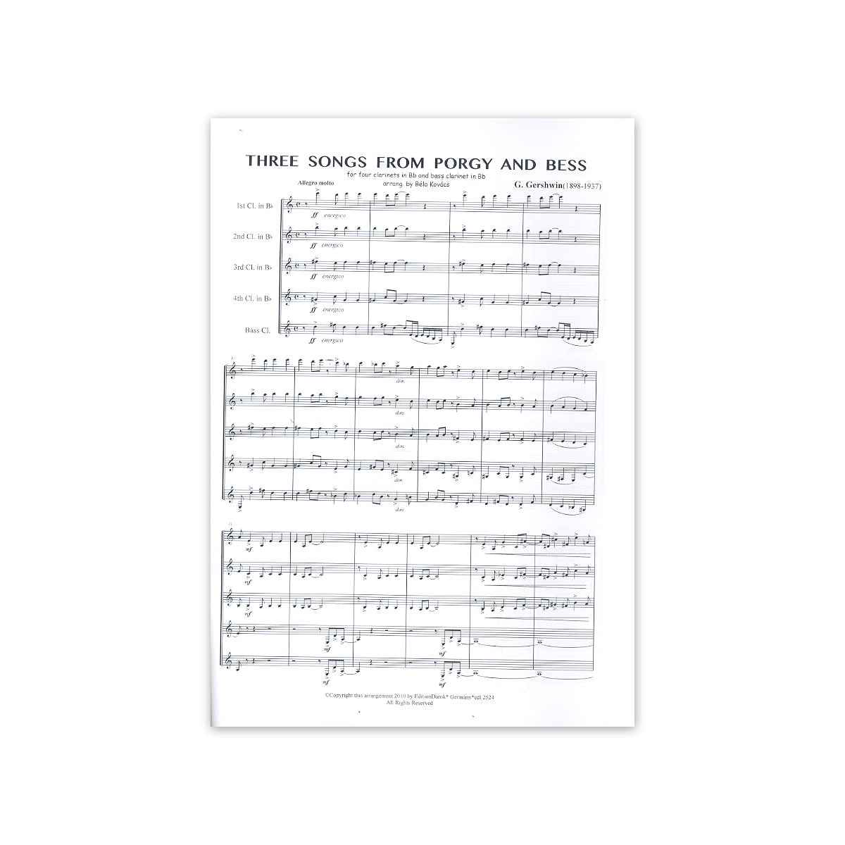 Gershwin, Three Songs from Porgy & Bess View 1