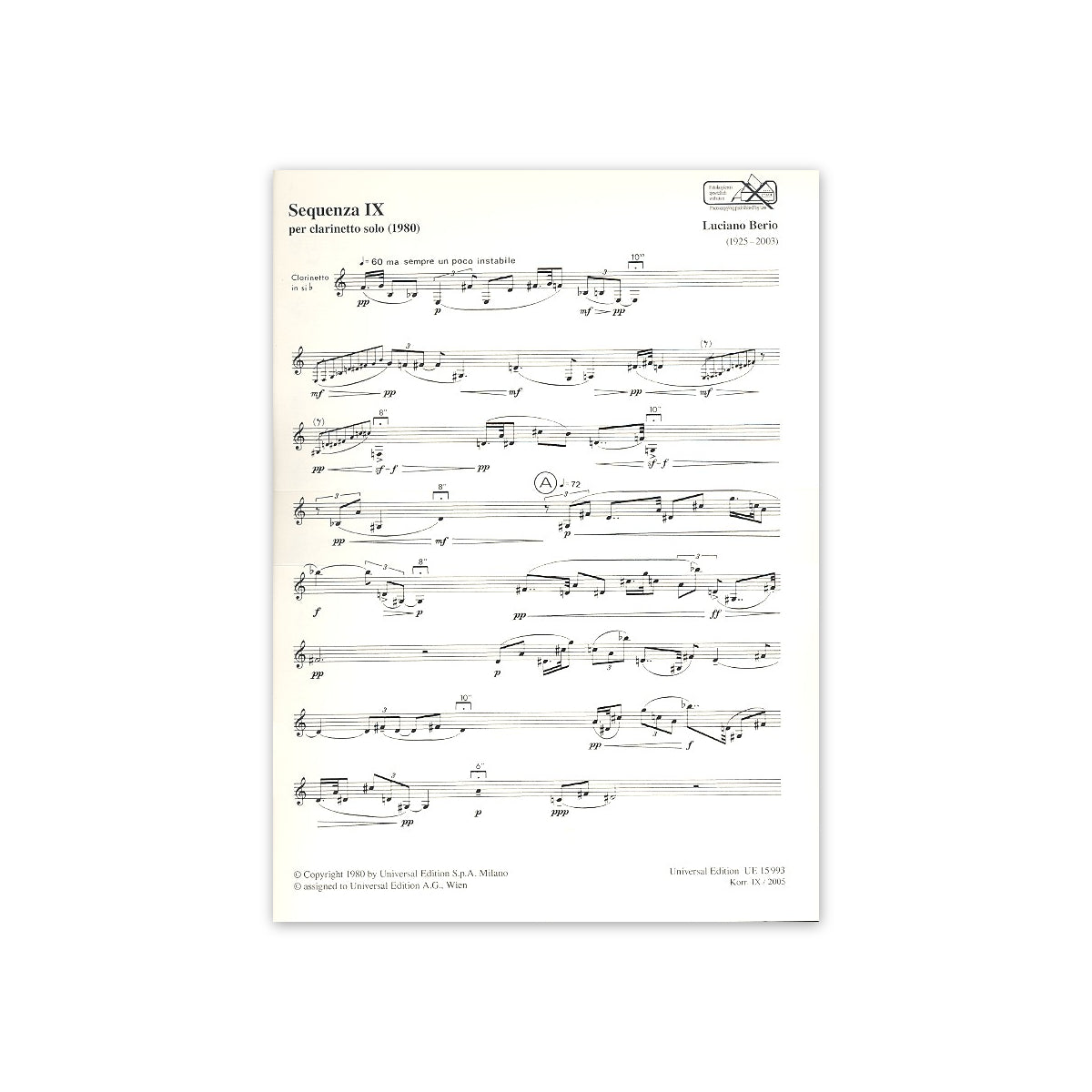 Berio, Sequenza IXa View 1