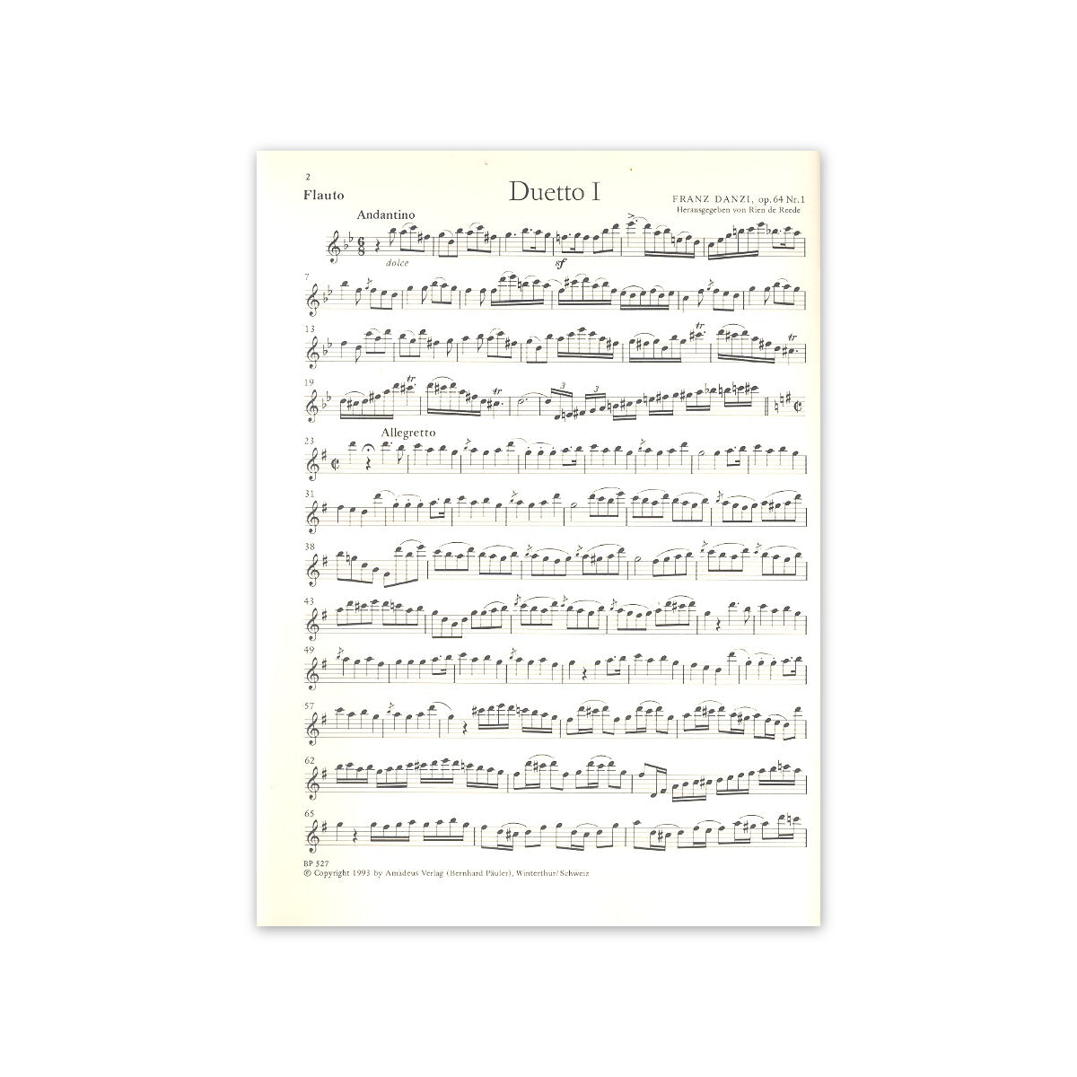 Danzi, 3 Duos op.64 für Flöte und Violoncello