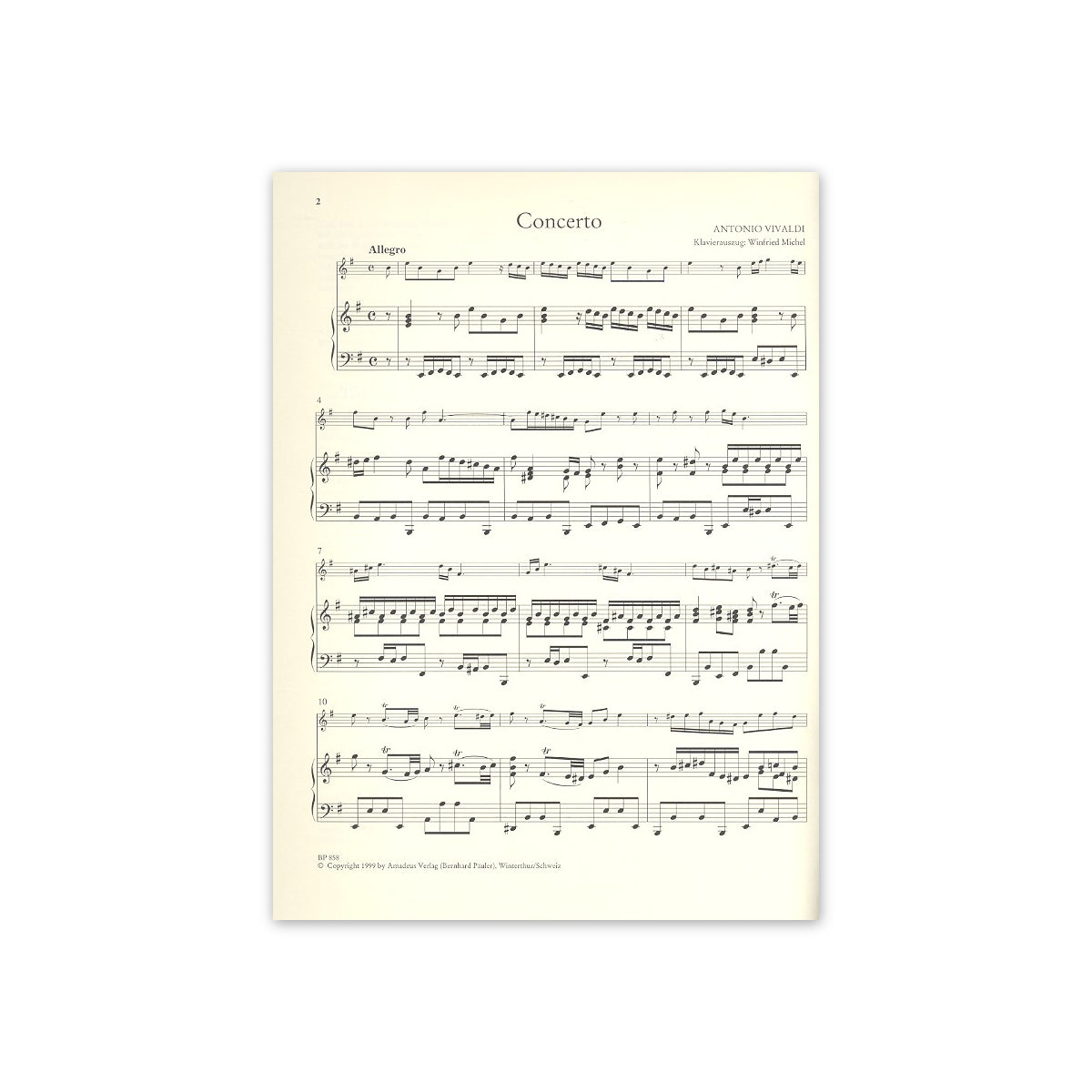 Vivaldi, Konzert e-Moll für Flautino View 1