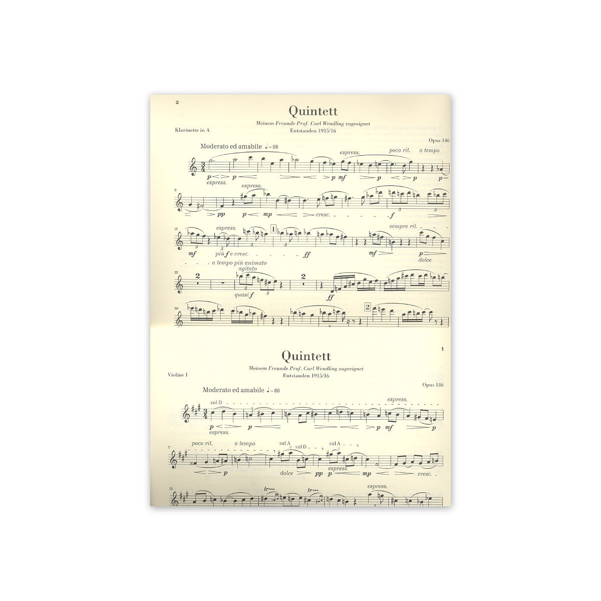 Reger, Klarinettenquintett-30392 View 1