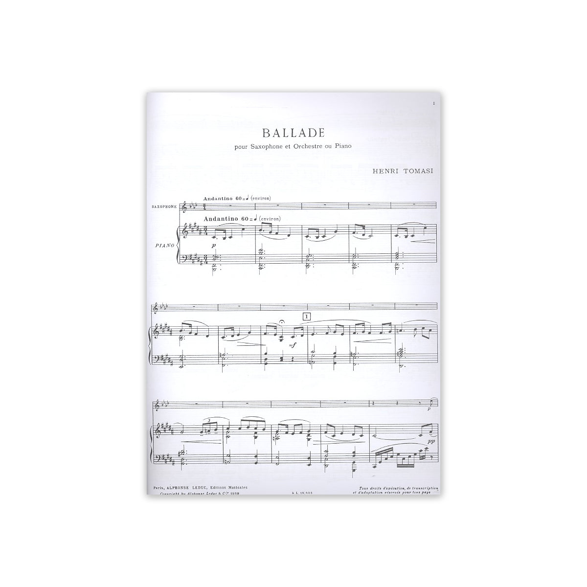 Tomasi, Ballade