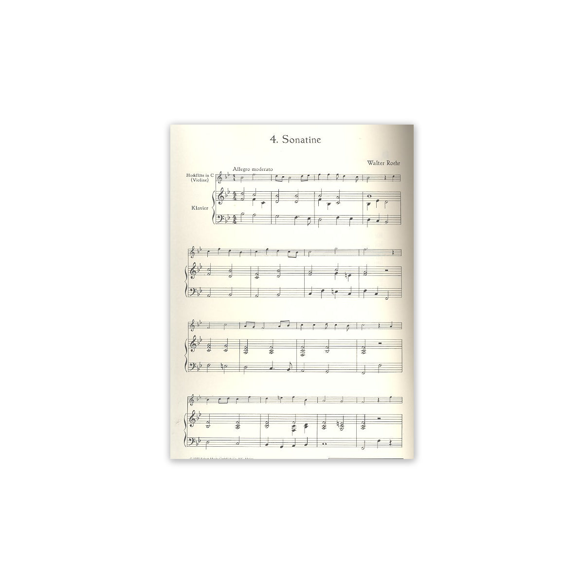 Roehr, Sonatine Nr.4 B-Dur View 1