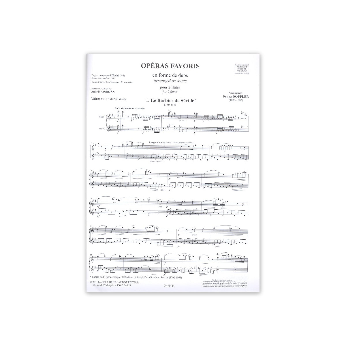 Doppler, Opera favoris Vol.1 View 1