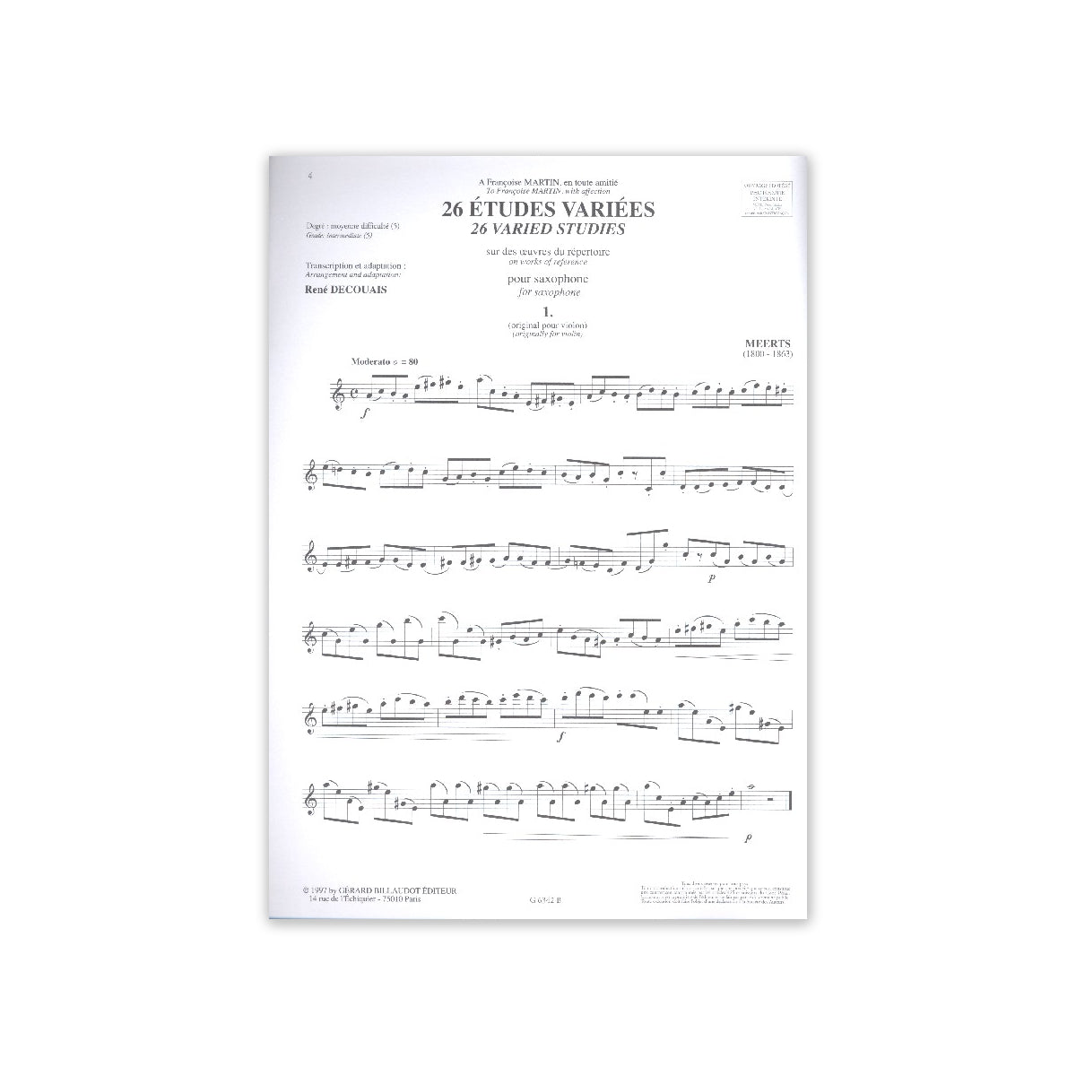 Decouais, 26 etudes variees View 1