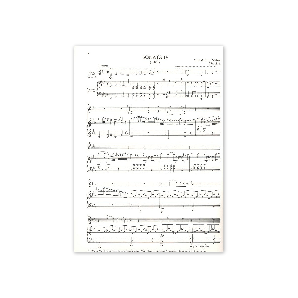 Weber, Sechs Sonaten Bd.2