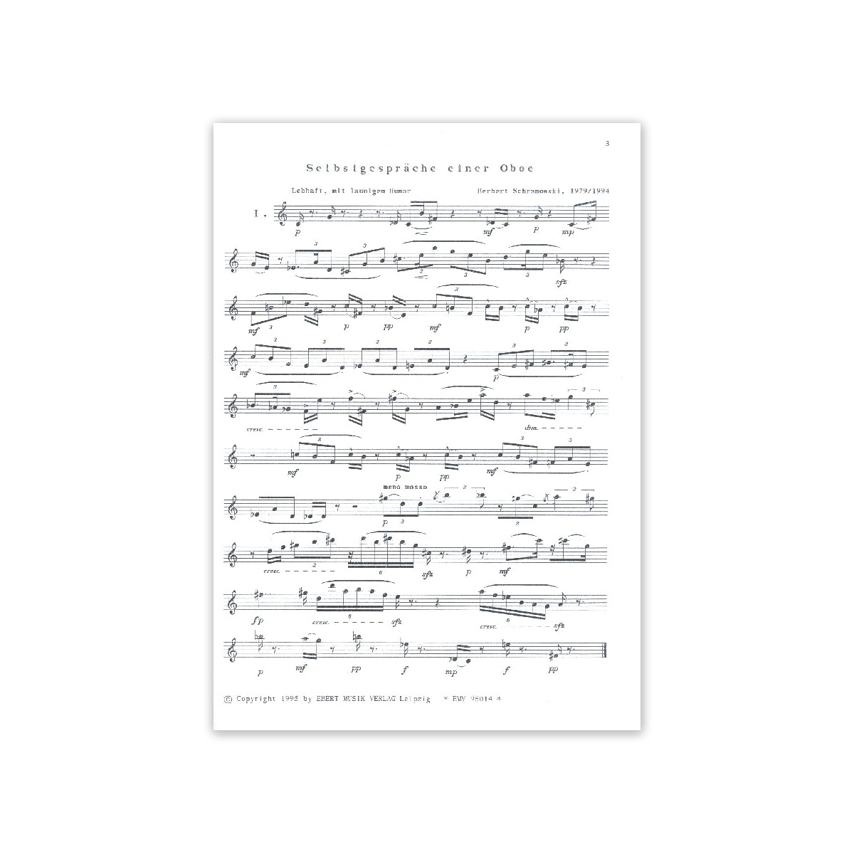 Schramowski, Selbstgespräche einer Oboe