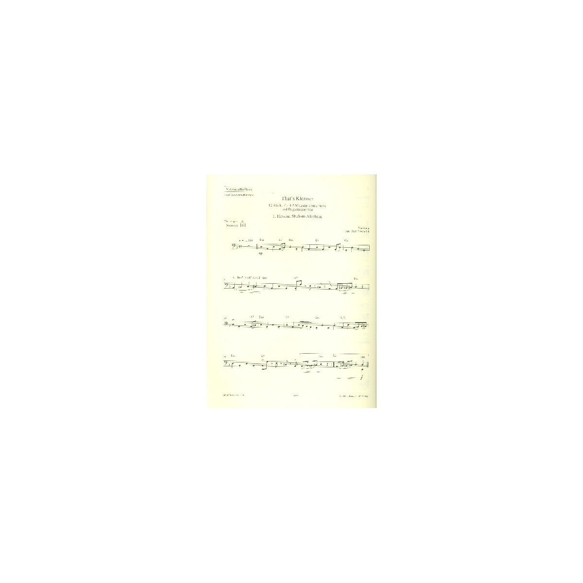 That's Klezmer Bassstimme View 2