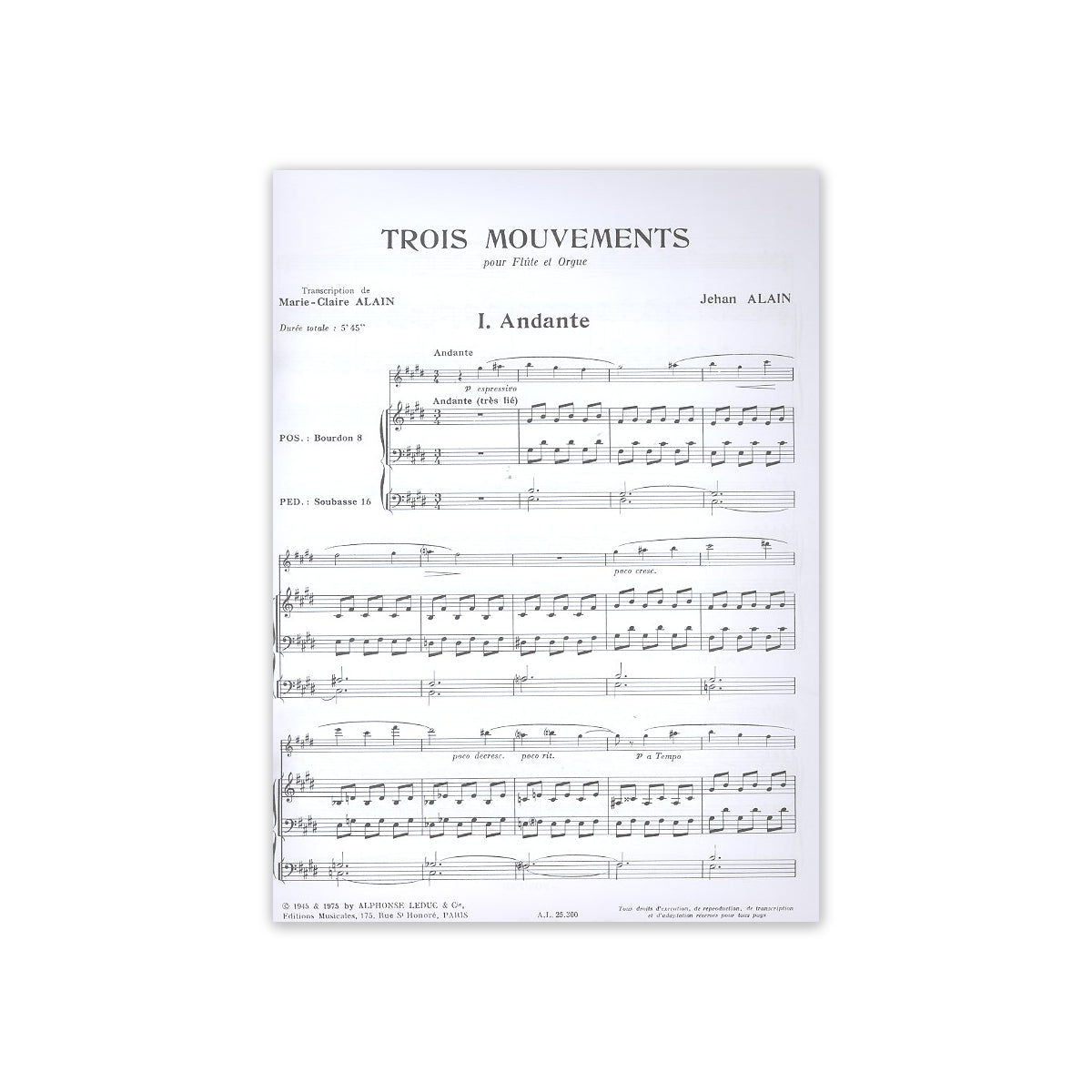 Alain, Trois mouvements