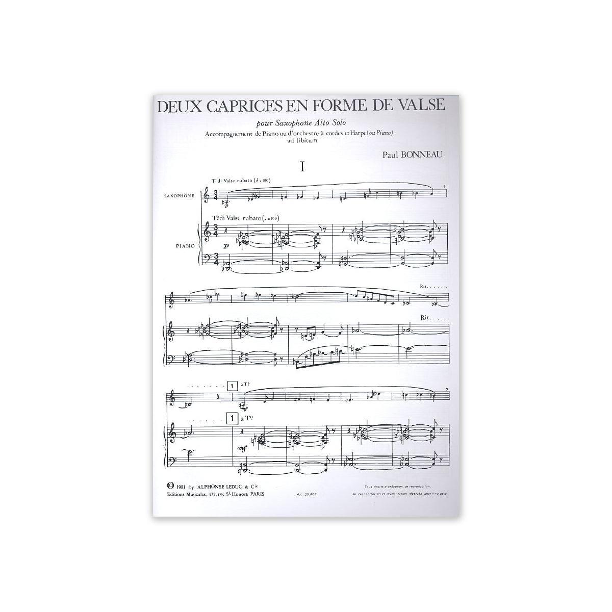 Bonneau, Deux caprices en forme de valse View 1