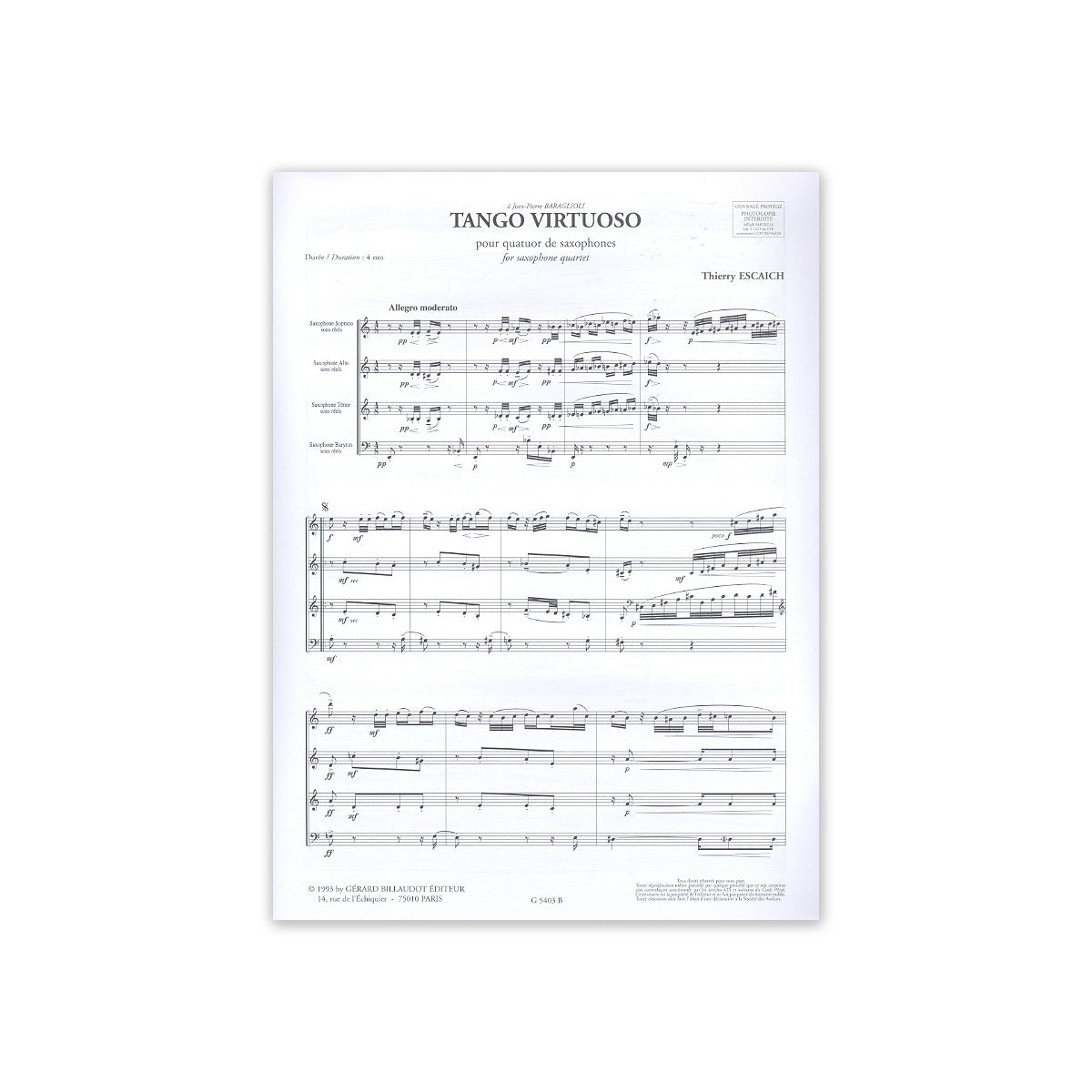 Escaich, Tango Virtuoso View 1