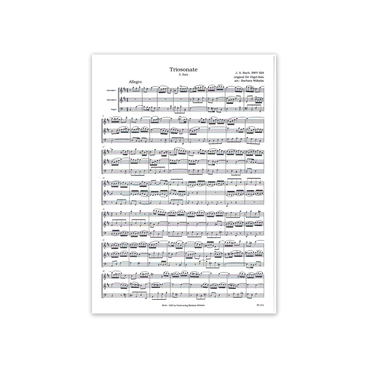 Bach, Triosonate BWV 529 View 1