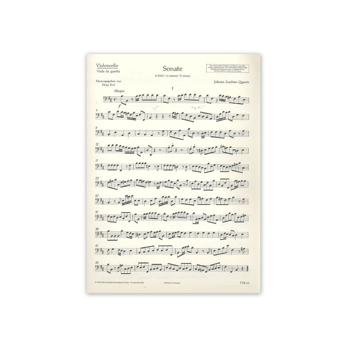 Quantz, Sonate h-Moll View 1