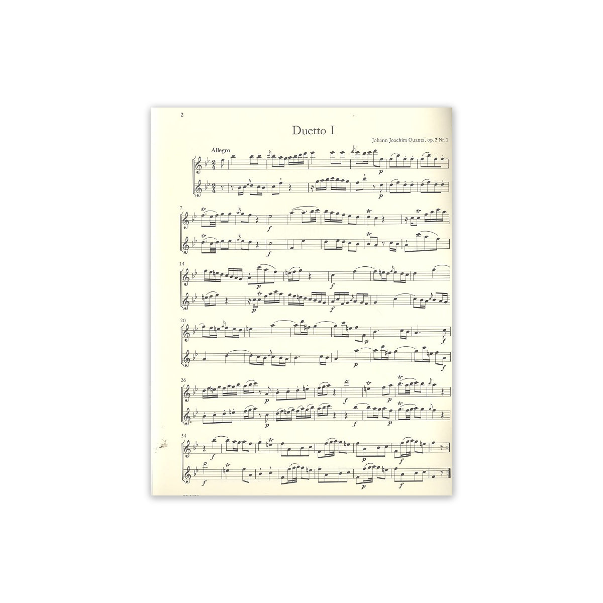 Quantz, Sechs Duette op.2 Heft 1-31989