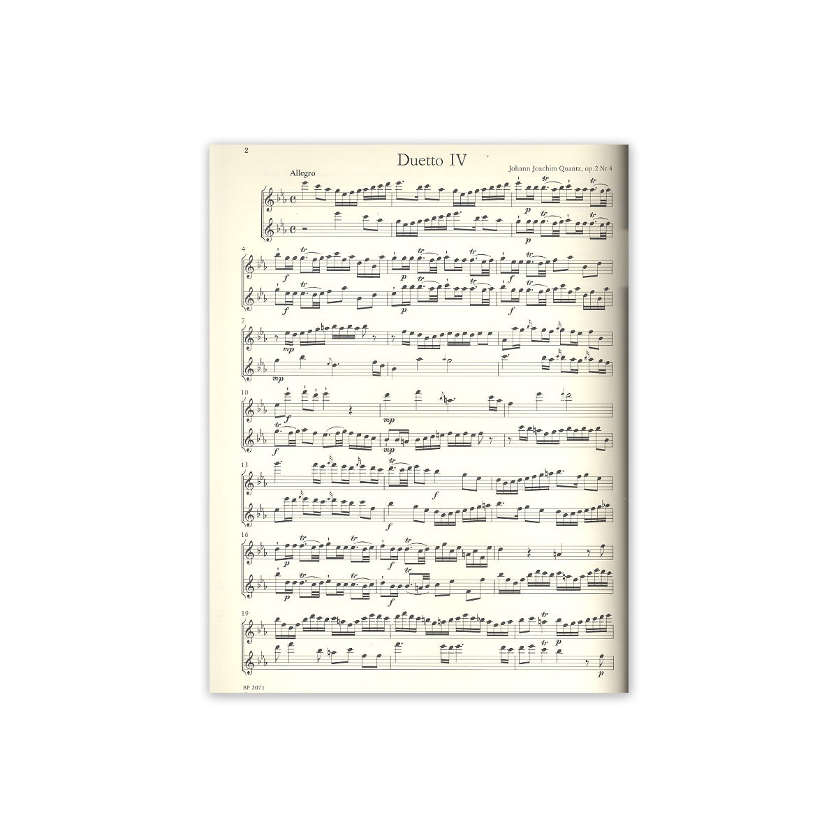 Quantz, Sechs Duette op.2 Heft 2-31990
