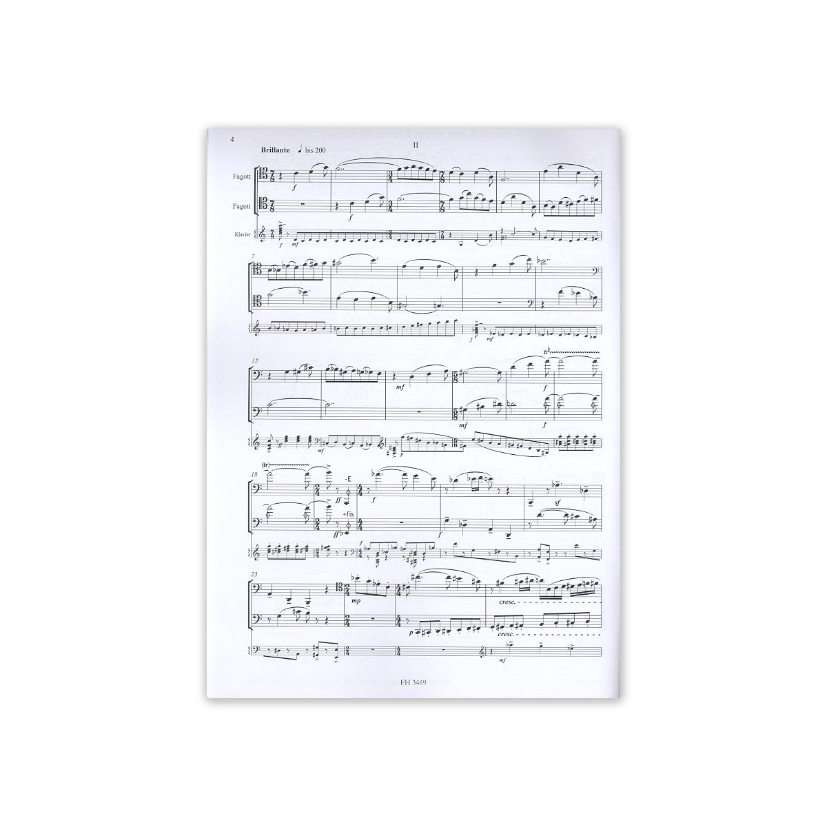 Casper, Sonate für 2 Fagotte & Klavier View 1