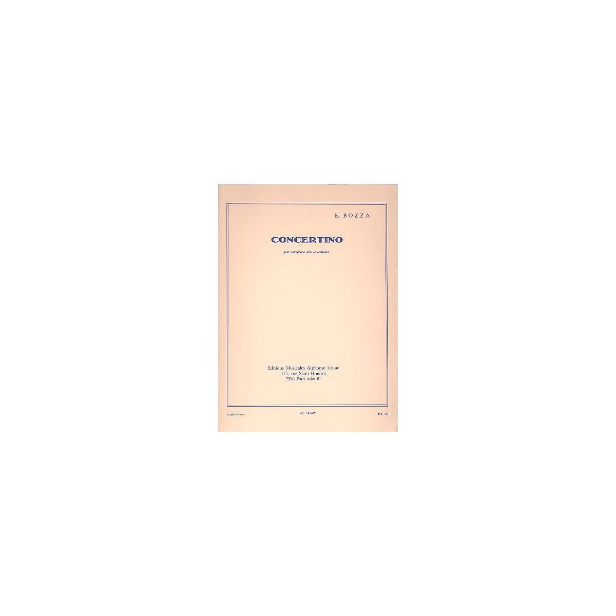 Bozza, Concertino