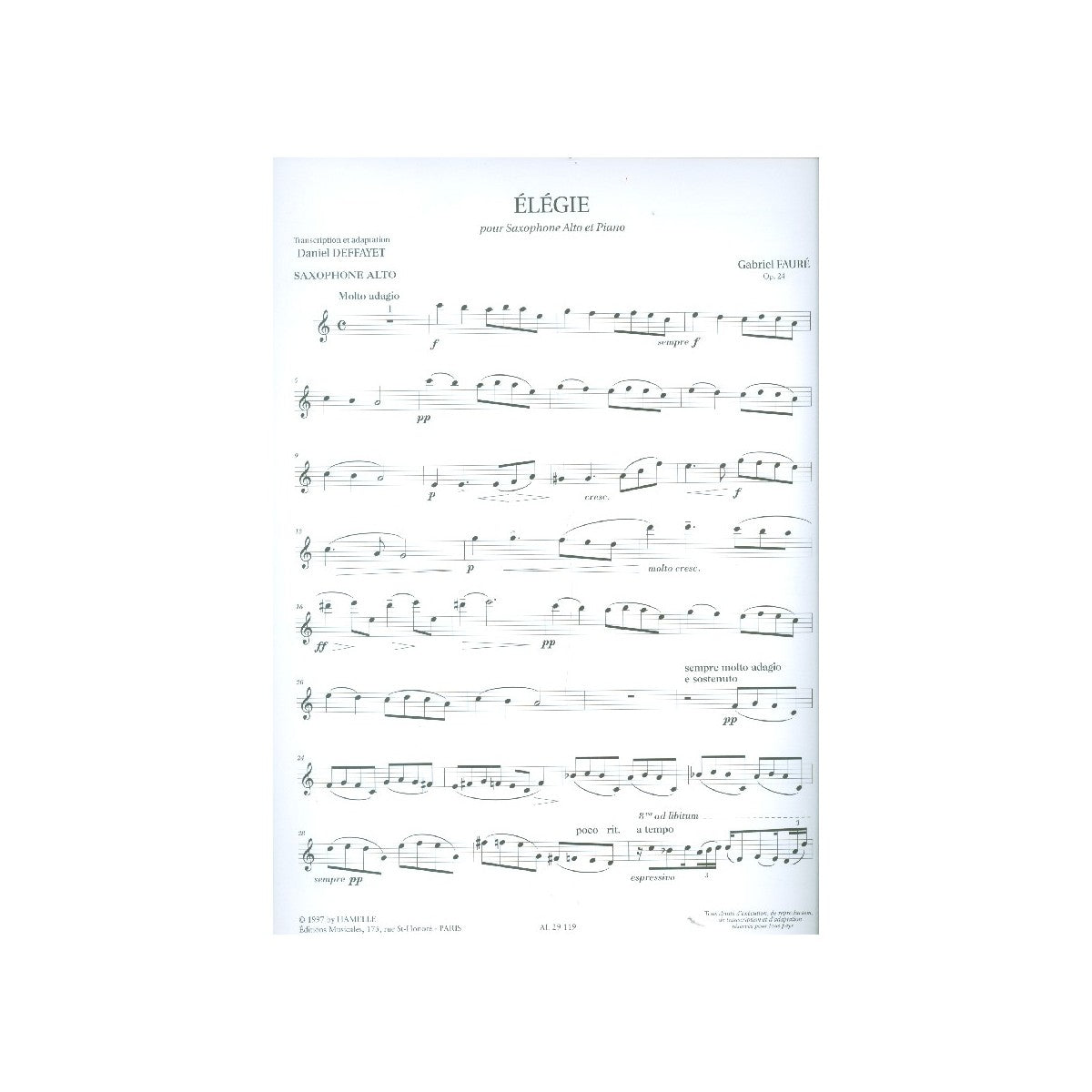 Fauré, Elégie op.24 View 2