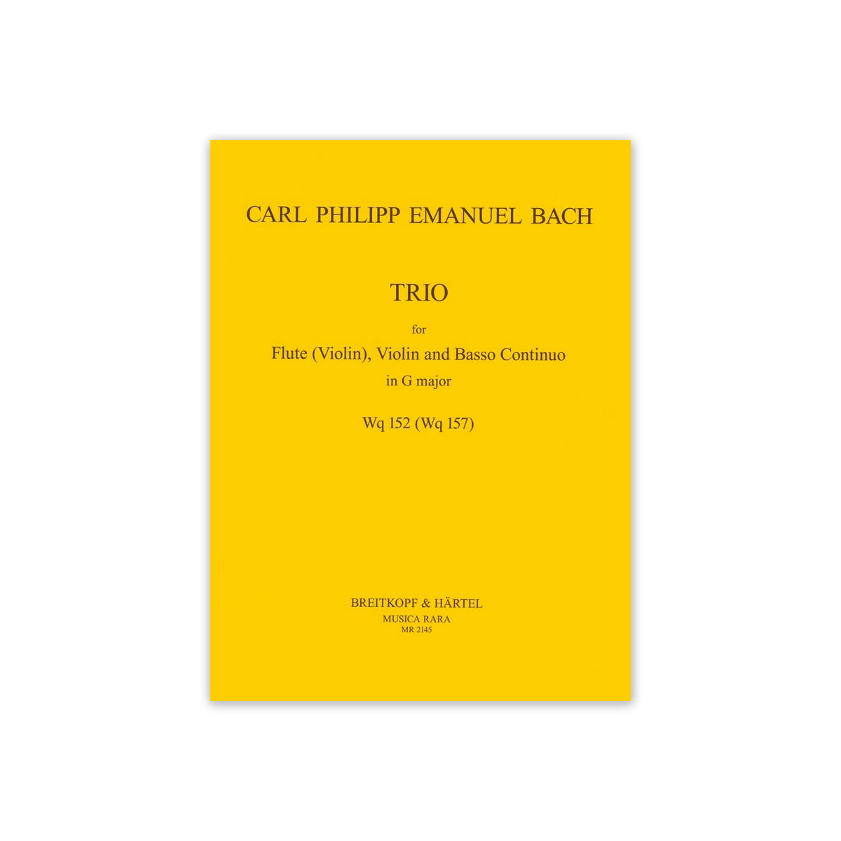 Bach C.Ph.E., Triosonate G-Dur WQ 152 View 1
