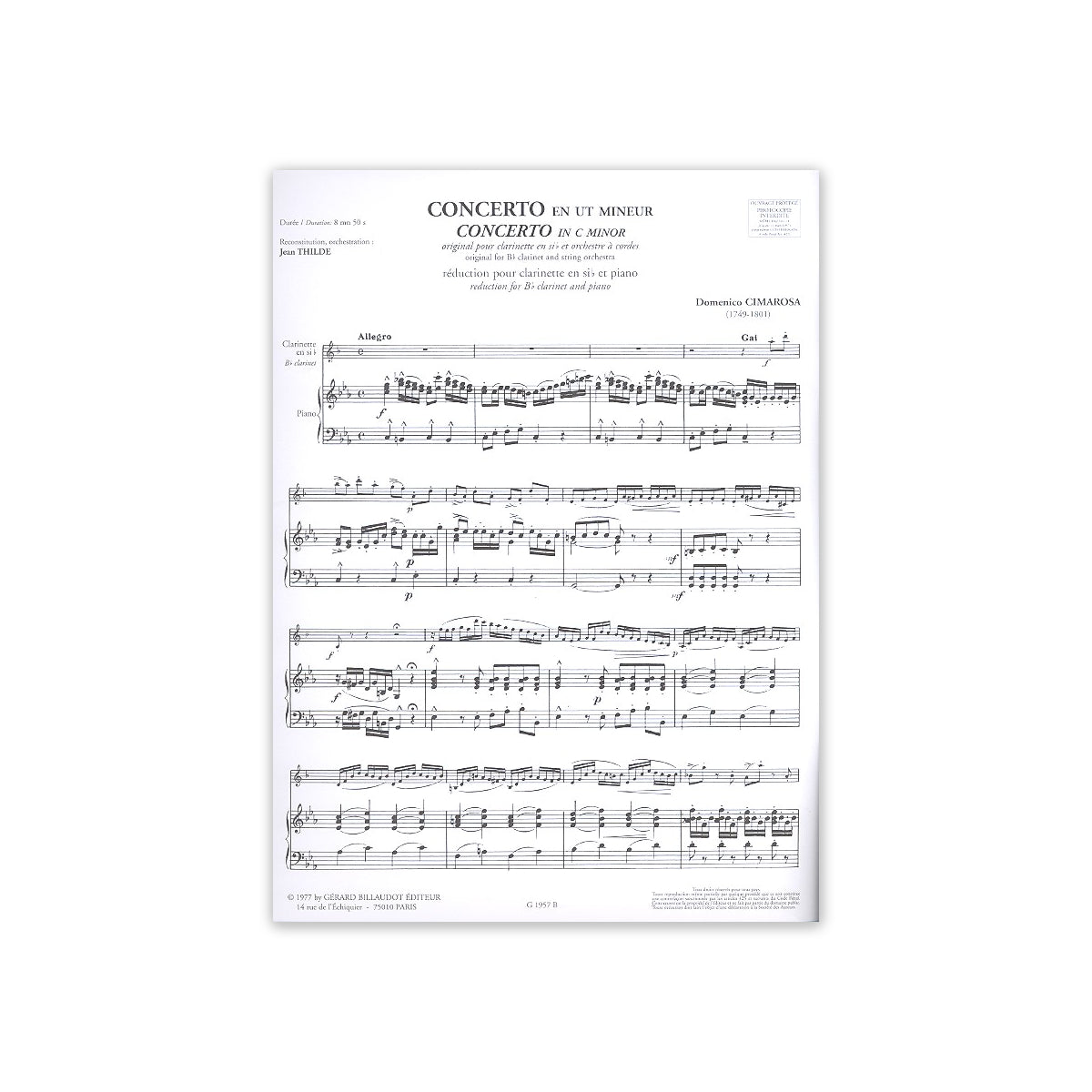 Cimarosa, Concerto c-Moll View 1