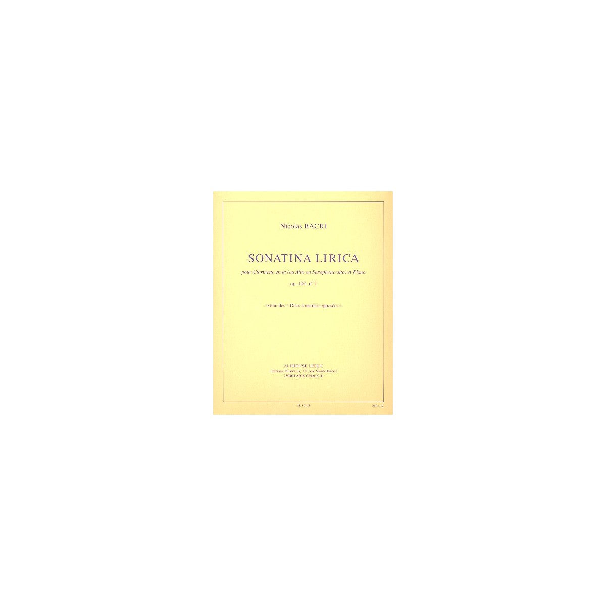 Bacri, Sonatina Lirica View 2