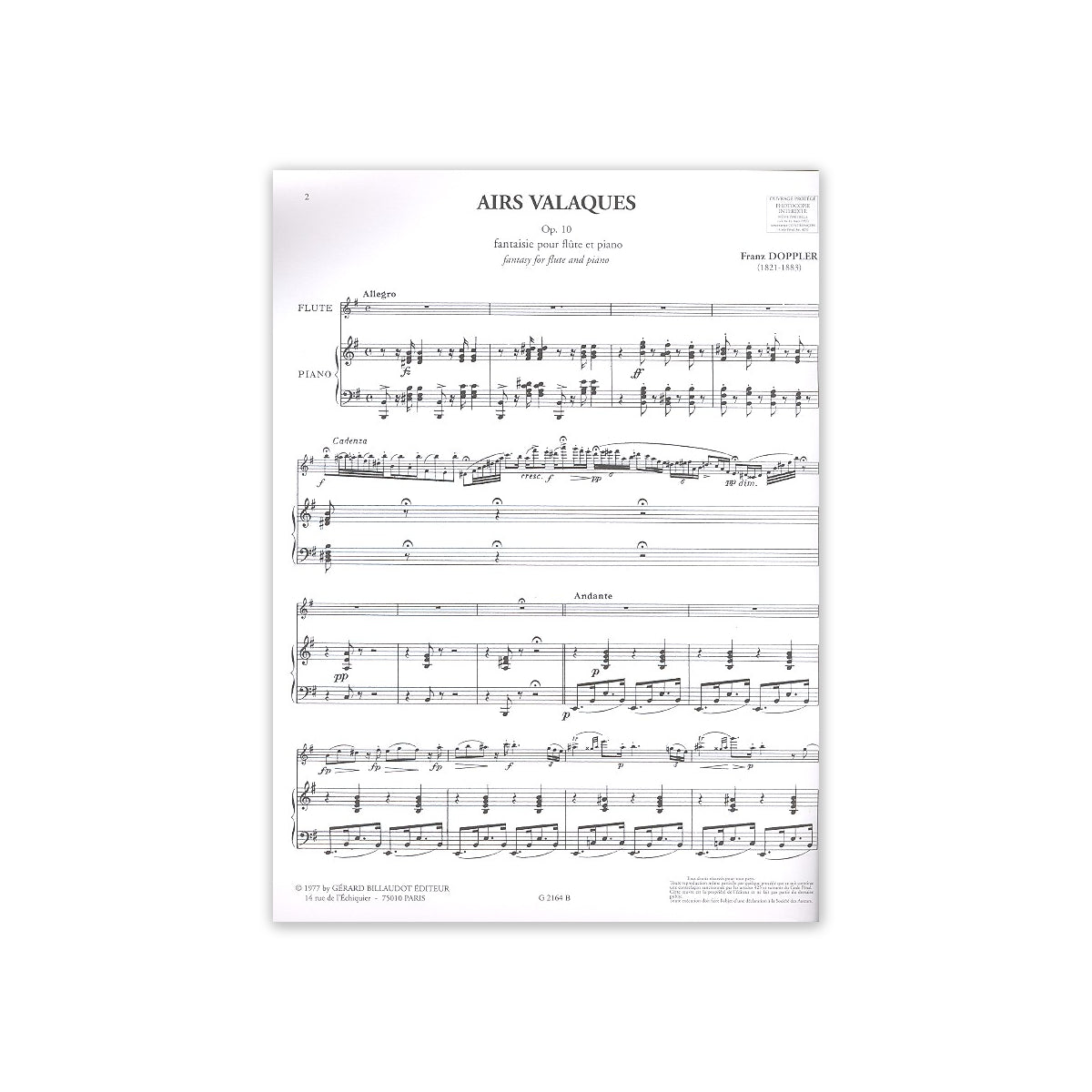 Doppler, Airs valaques op.10 View 1