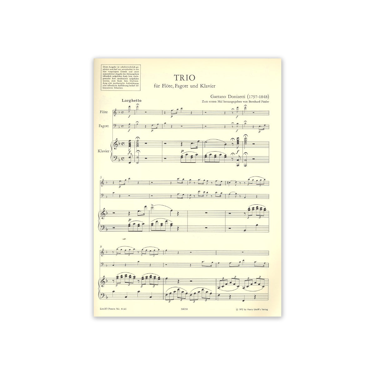 Donizetti, Klaviertrio