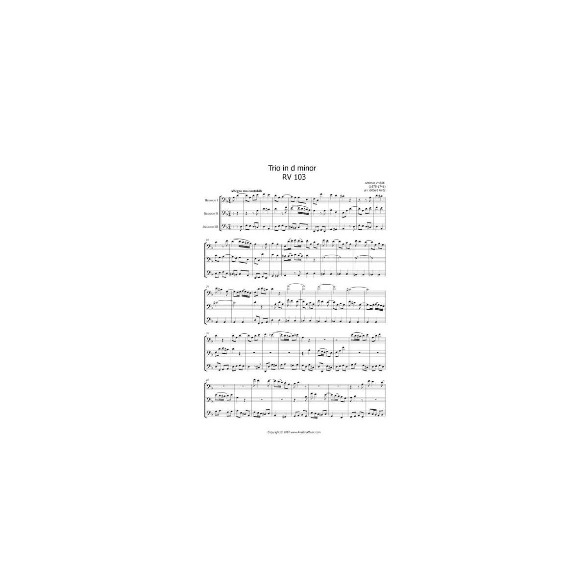 Vivaldi, Trio in d-minor, RV 103 View 2