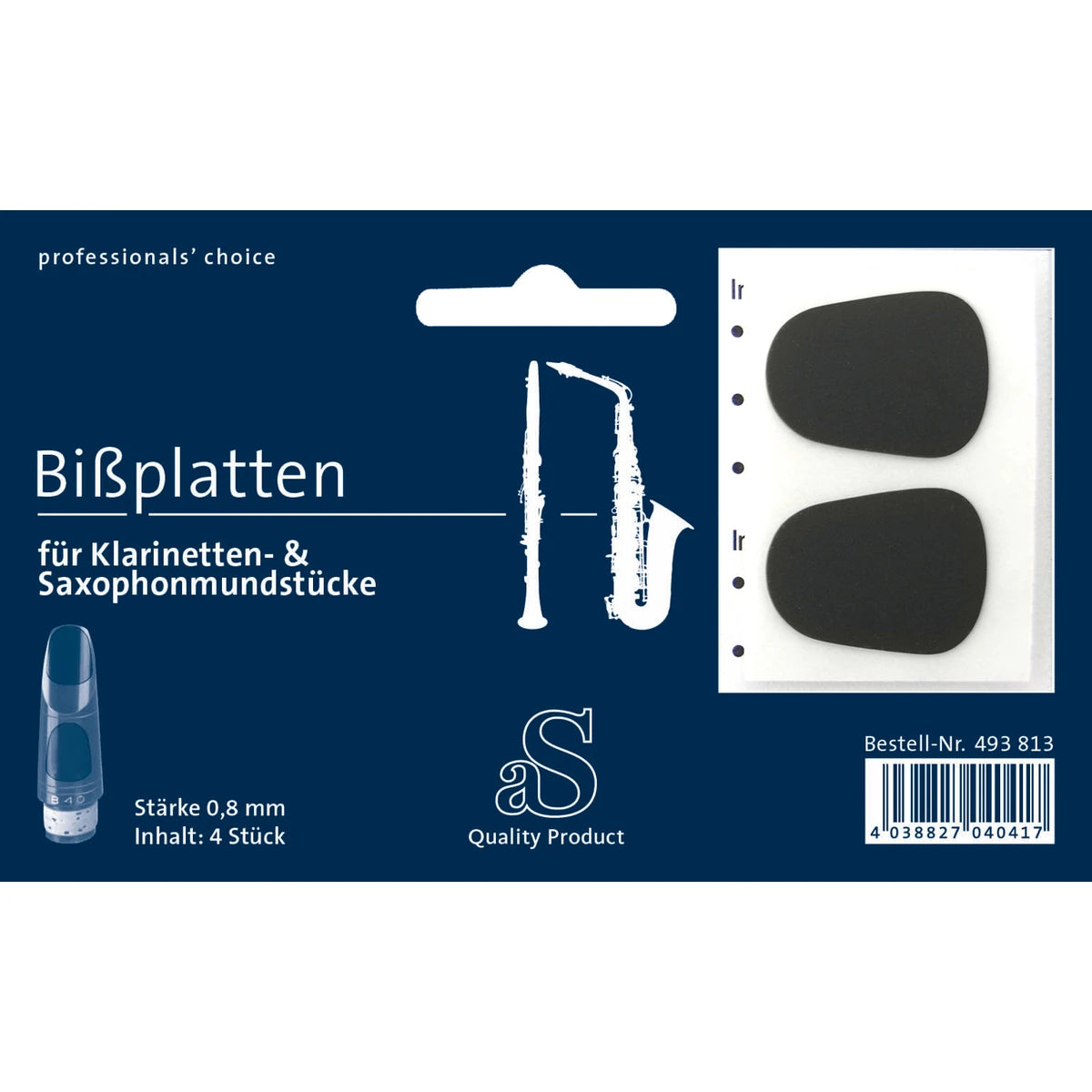 BISSGUMMI STÖLZEL SCHWARZ 0,8MM 4STCK. View 1