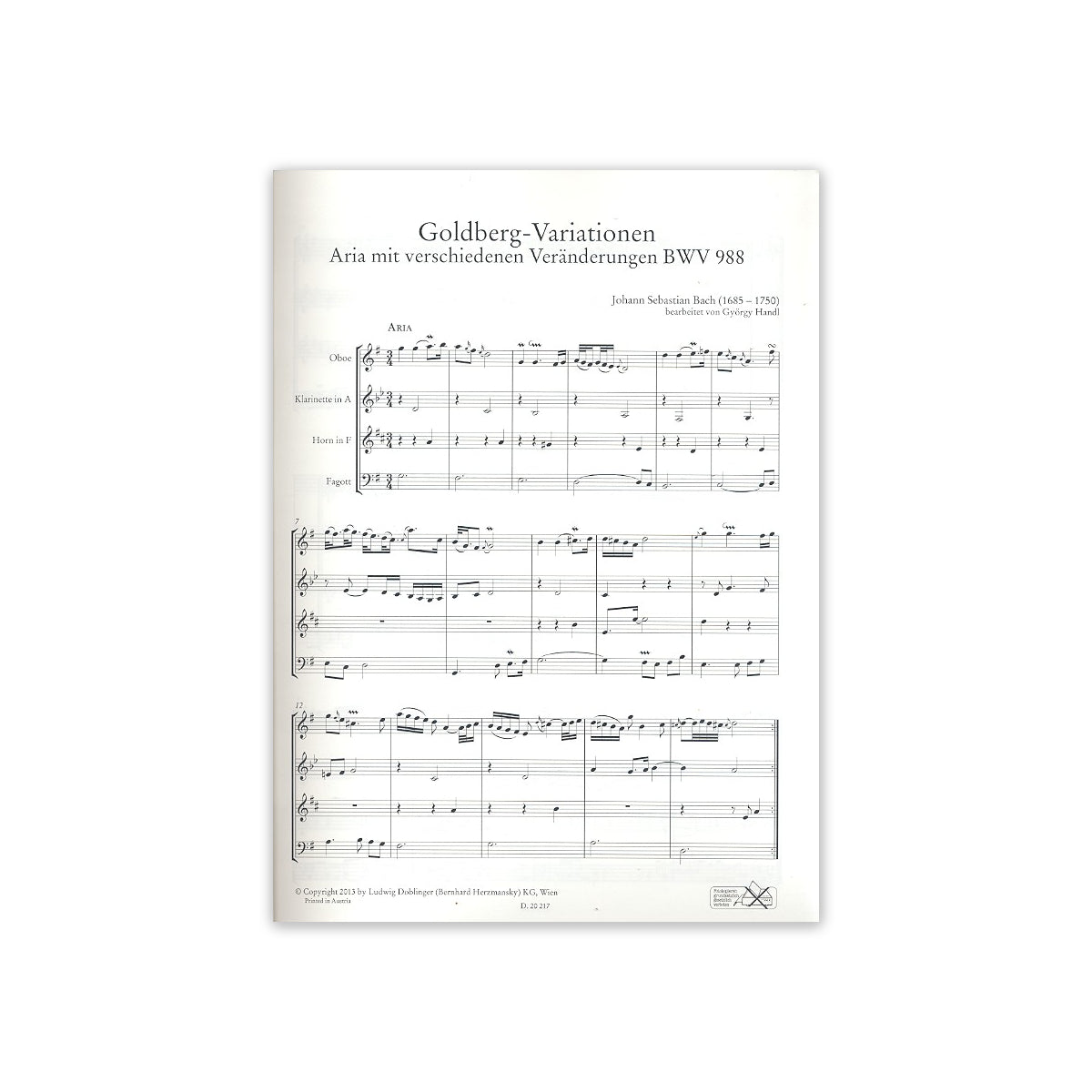 Bach, Goldberg-Variationen