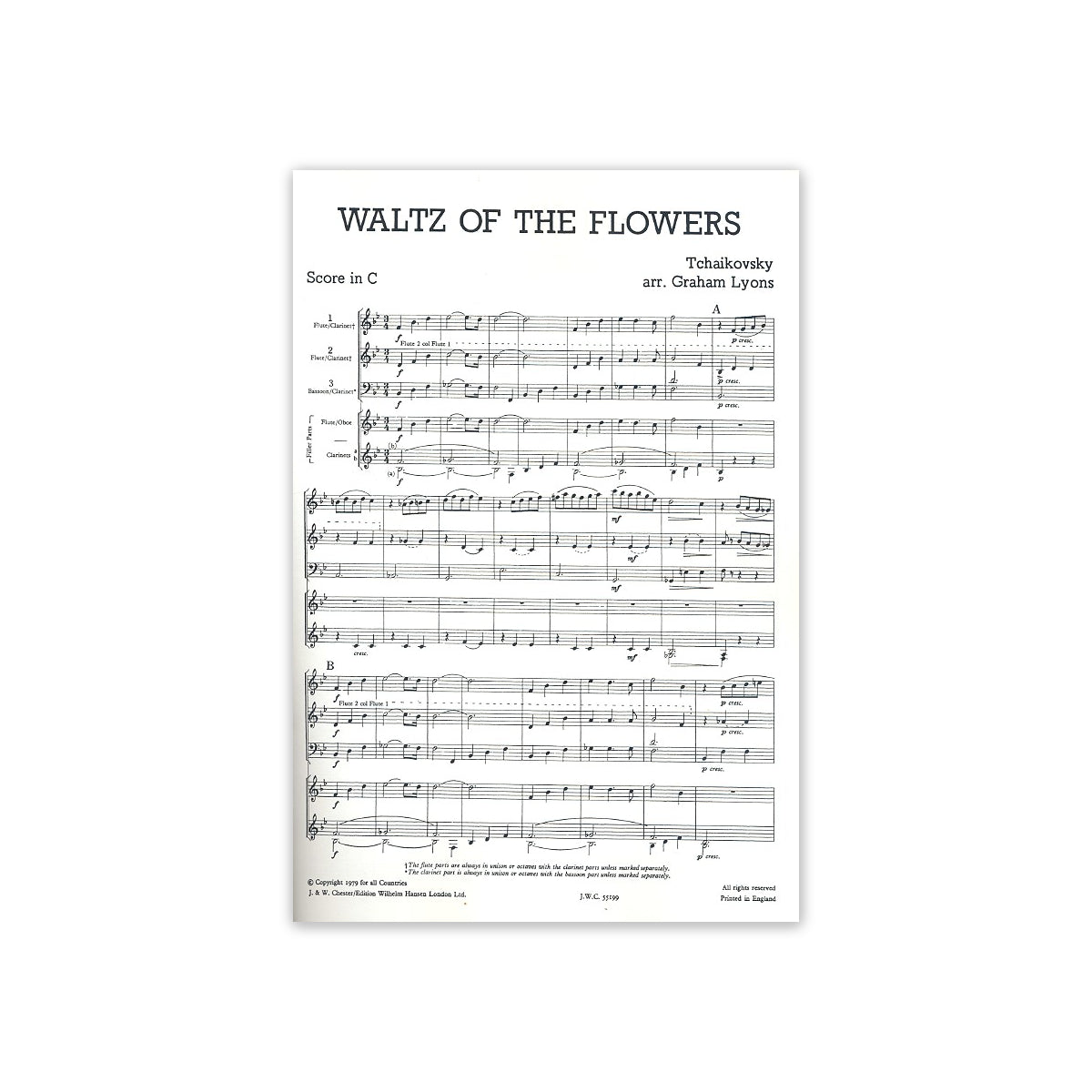 Tschaikowsky, Waltz of the flowers (score/par View 1