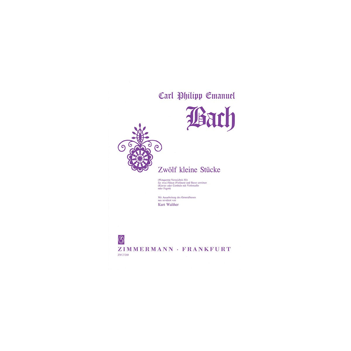 Bach C.Ph.E., 12 kleine Stücke View 2