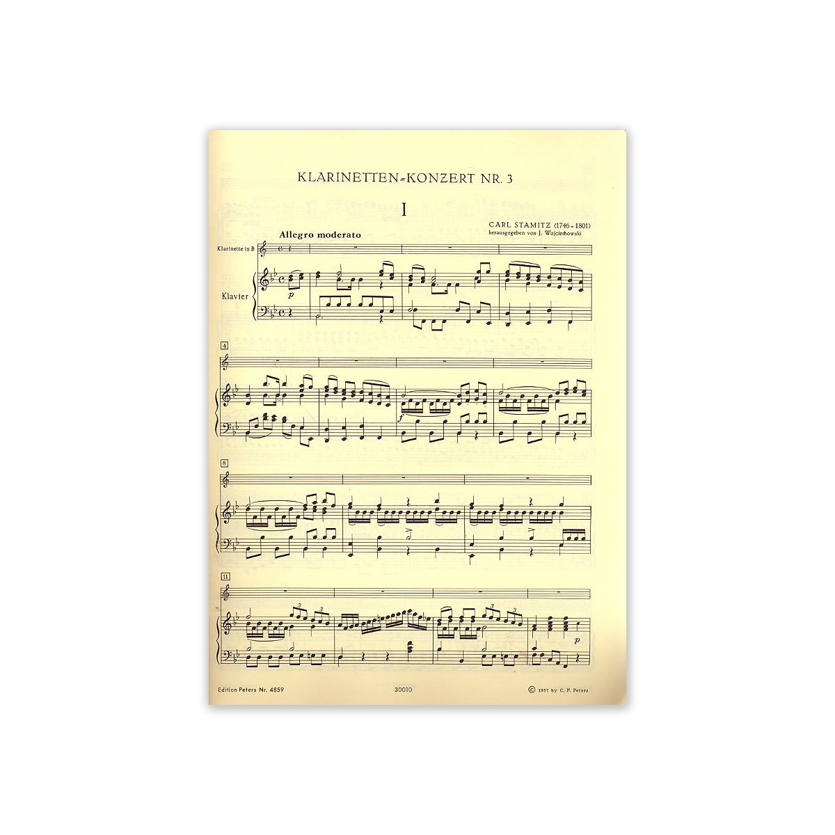 Stamitz C., Konzert Nr.3 B-Dur-Nachdruck View 1