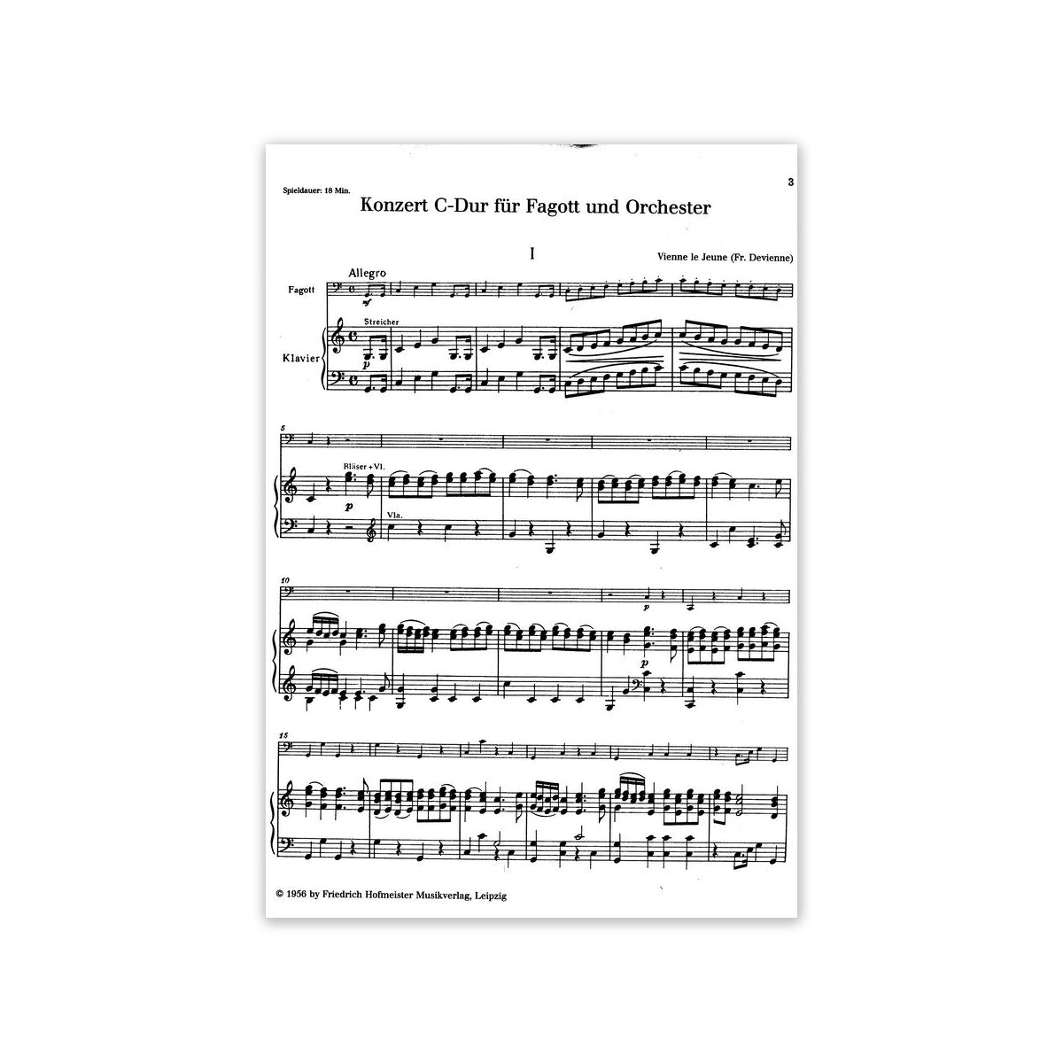 Devienne, Konzert C-Dur