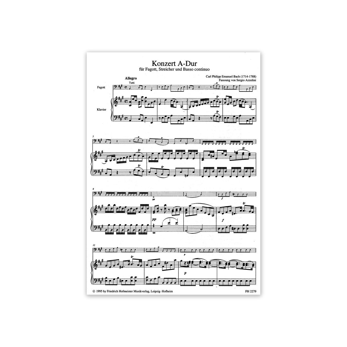 Bach C.Ph.E., Konzert A-Dur View 1
