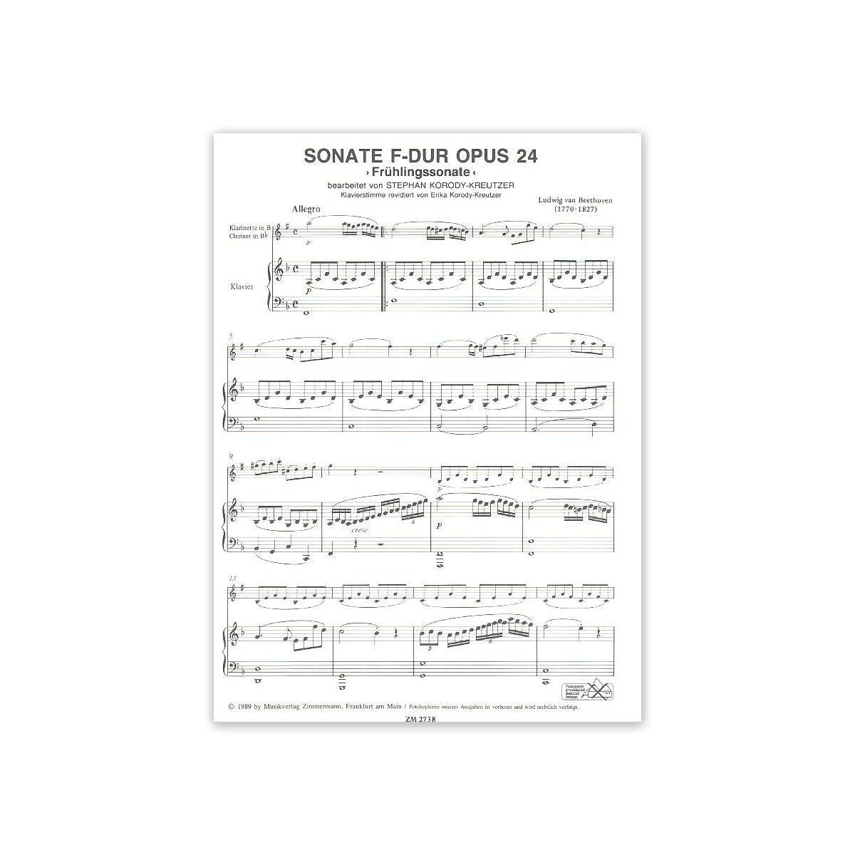 Beethoven, Sonate op.24 F-Dur View 2