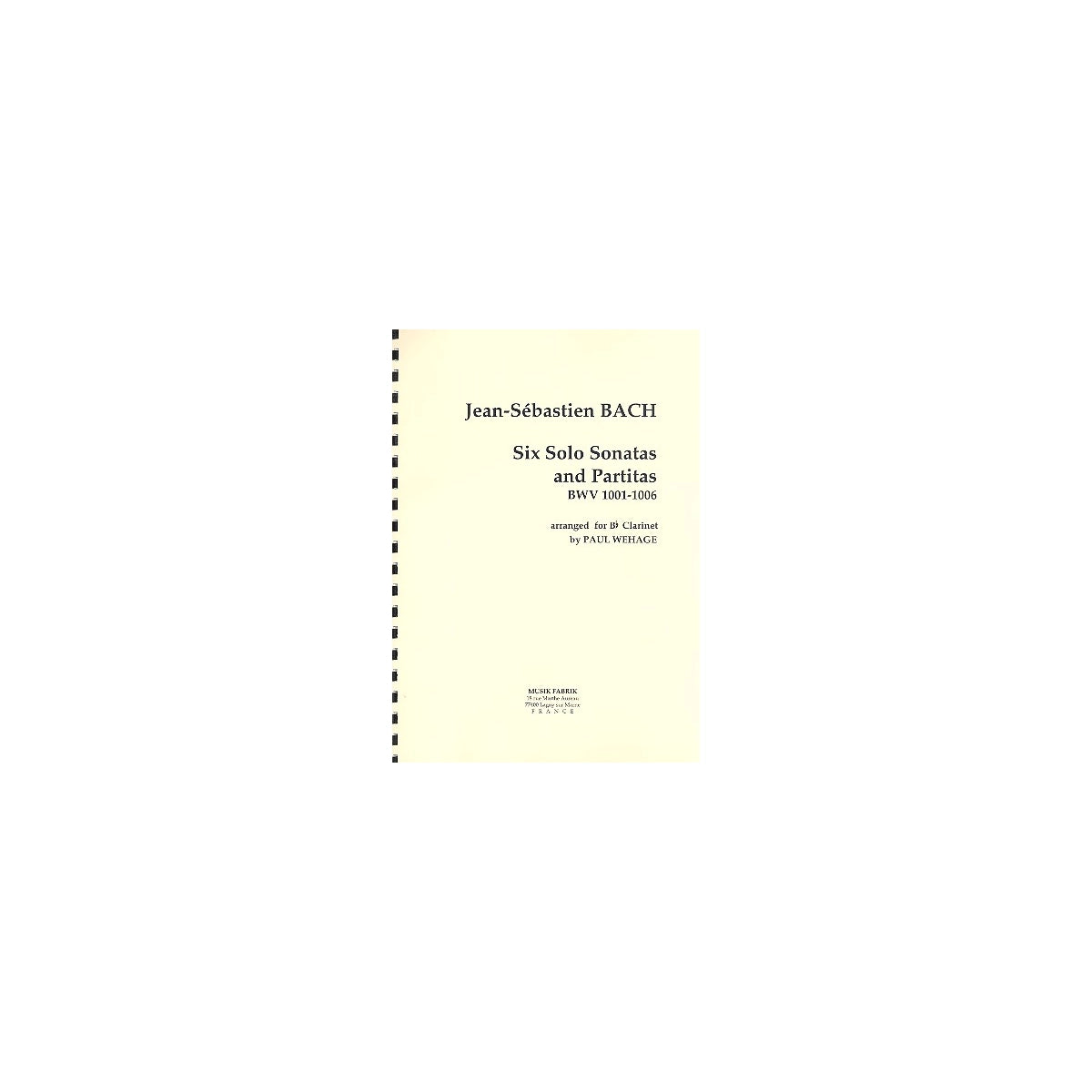 Bach, 6 Solo Sonatas & Partitas BWV 1001-1006 View 1