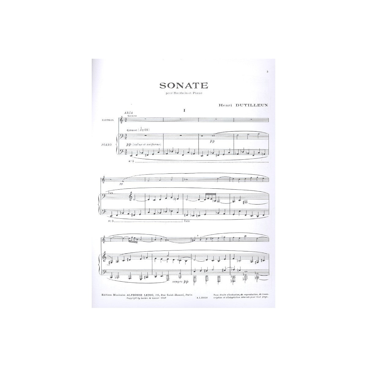Dutilleux, Sonate View 2