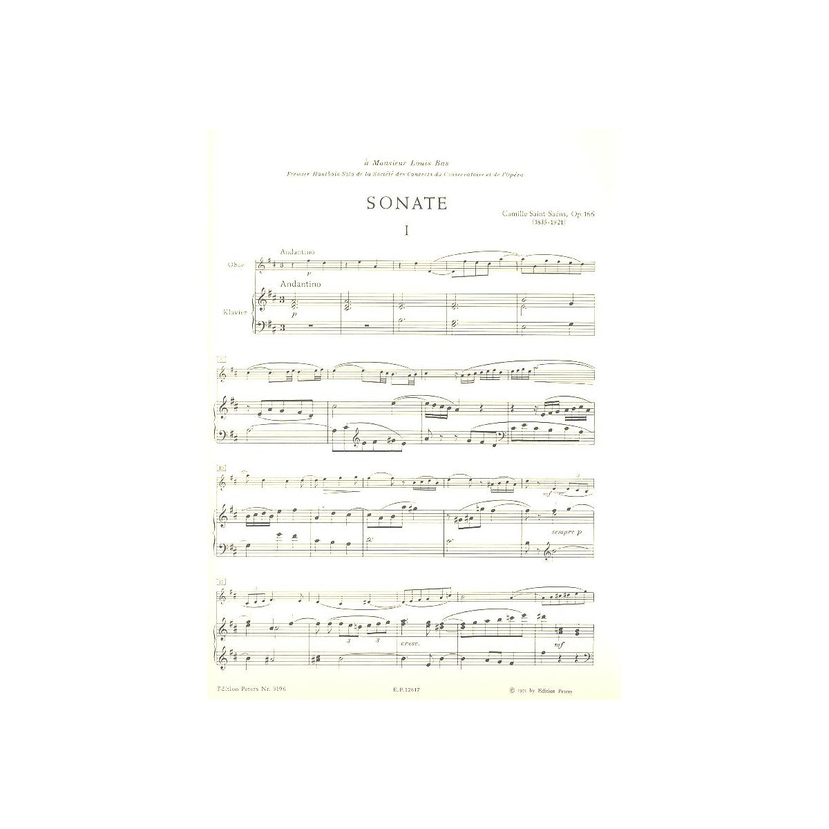 Saint-Saëns, Sonate op.166 View 2