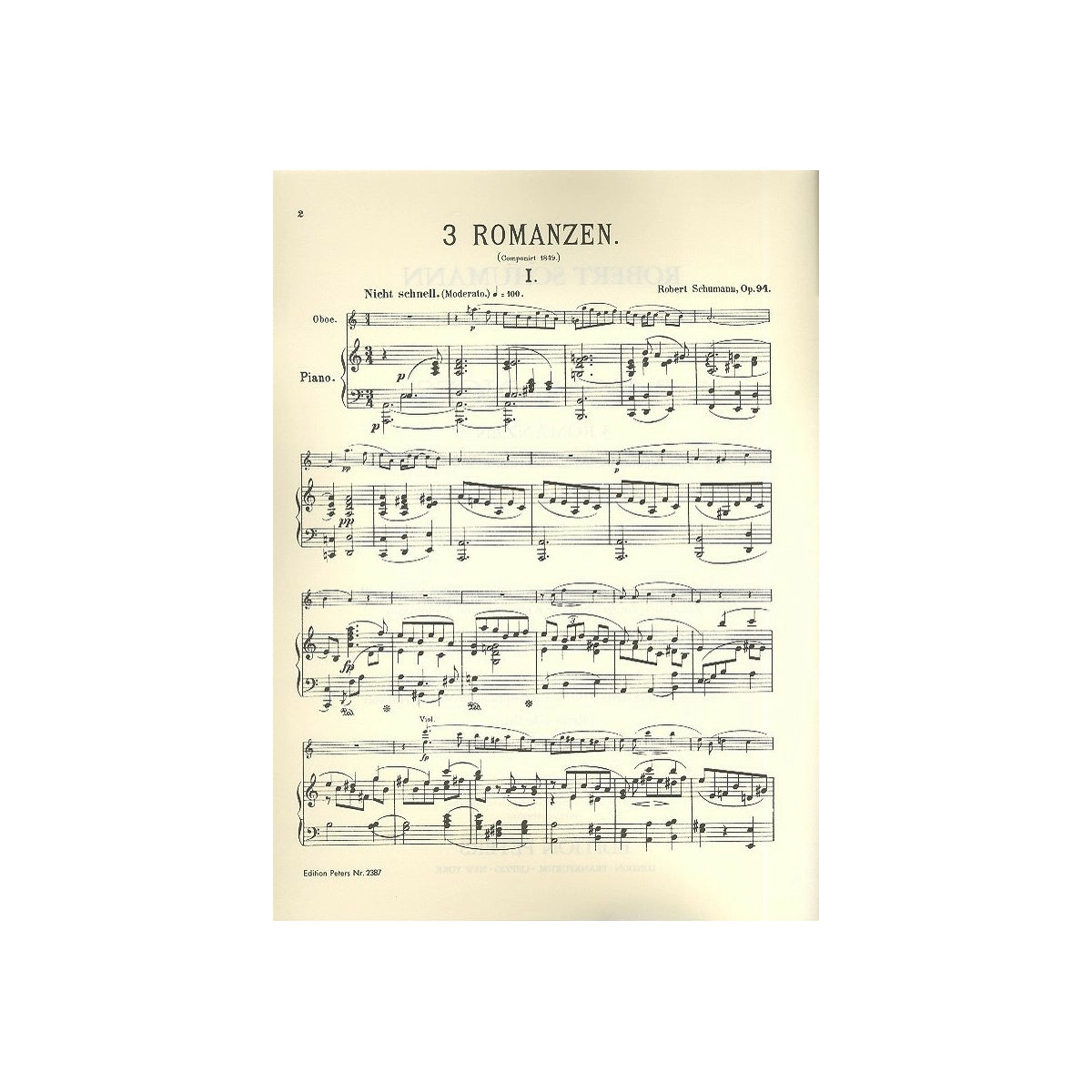 Schumann, Drei Romanzen View 2
