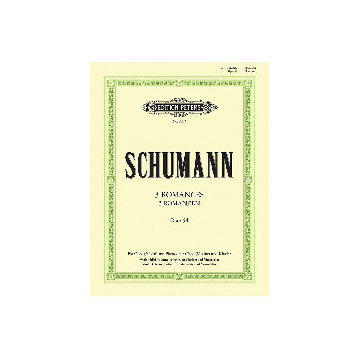 Schumann, Drei Romanzen View 1