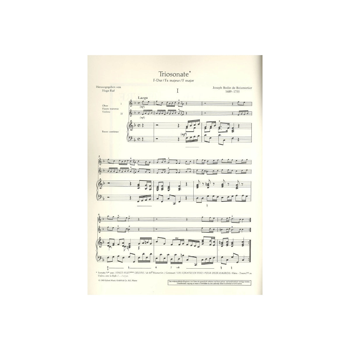 Boismortier, Triosonate F-Dur