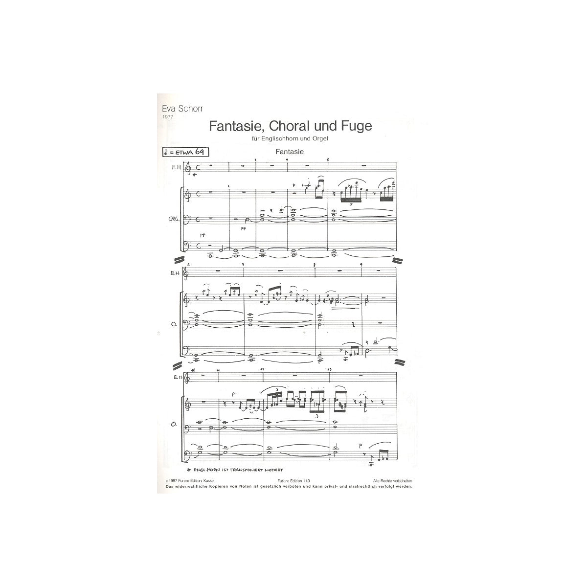 Schorr, Fantasie, Choral und Fuge