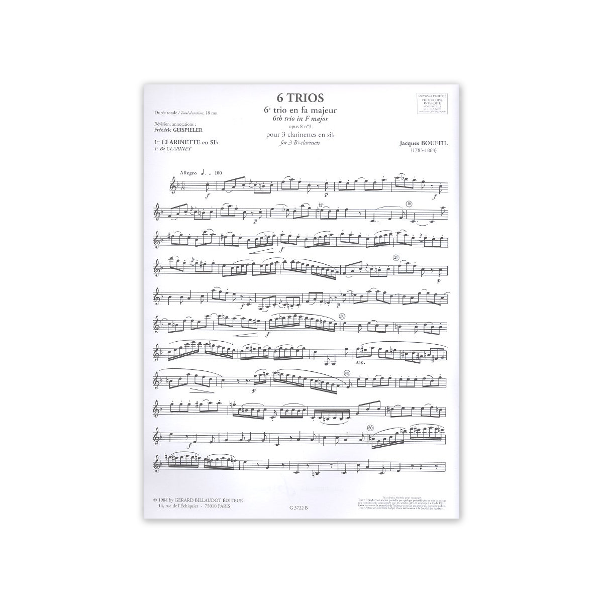 Bouffil, Trio op.8/3 View 1