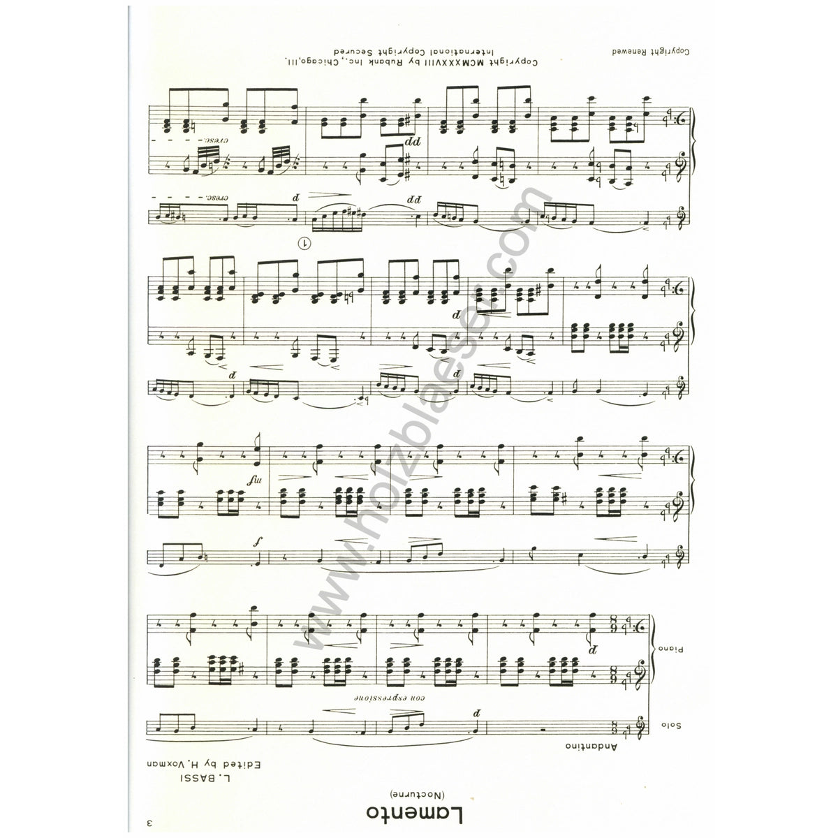 Bassi, Lamento View 2